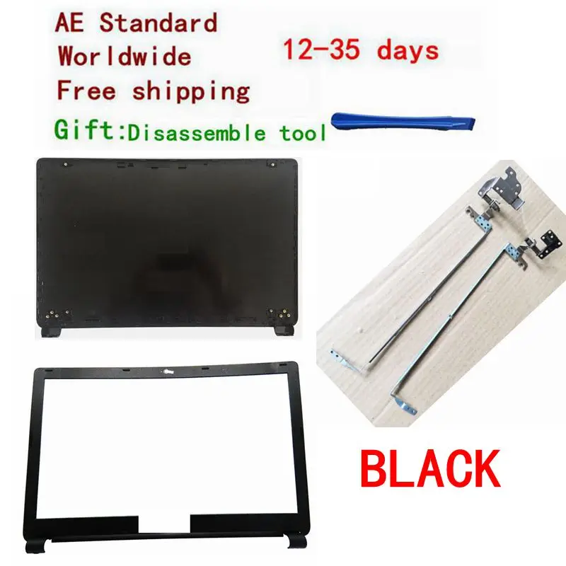 A B and hinges ЖК-дисплей верхняя крышка чехол для acer Aspire E1-510 E1-530 E1-532 E1-570 E1-572 E1-532 E1-572G черный/ЖК-дисплей ободок крышки/ЖК-дисплей петли - Цвет: A B and hinges