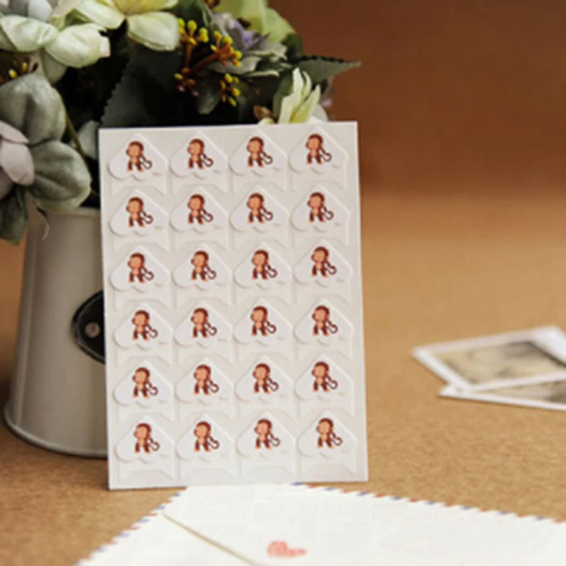 24 шт DIY мультфильм милые животные уголок бумажные наклейки для фотоальбомов