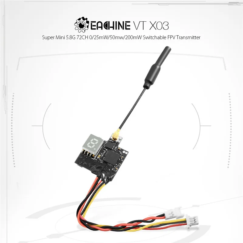 Eachine VTX03 супер мини 5,8G 72CH 0/25 МВт/50 мВт/200 мВт переключаемый передатчик FPV