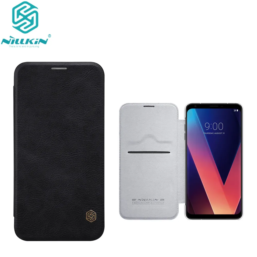Для LG V30 чехол Nillkin Qin Series кожаный для (6.0 дюймов) флип задняя крышка|case for lg|leather casecase