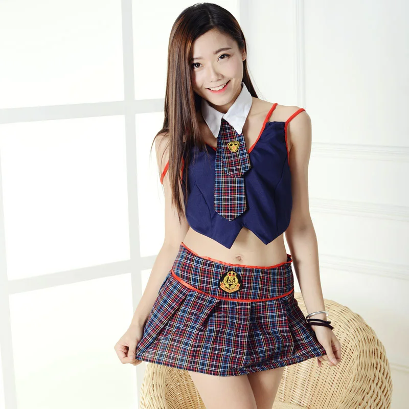 Сексуальная школьная униформа для девочек костюм нижнее белье комплекты с топом