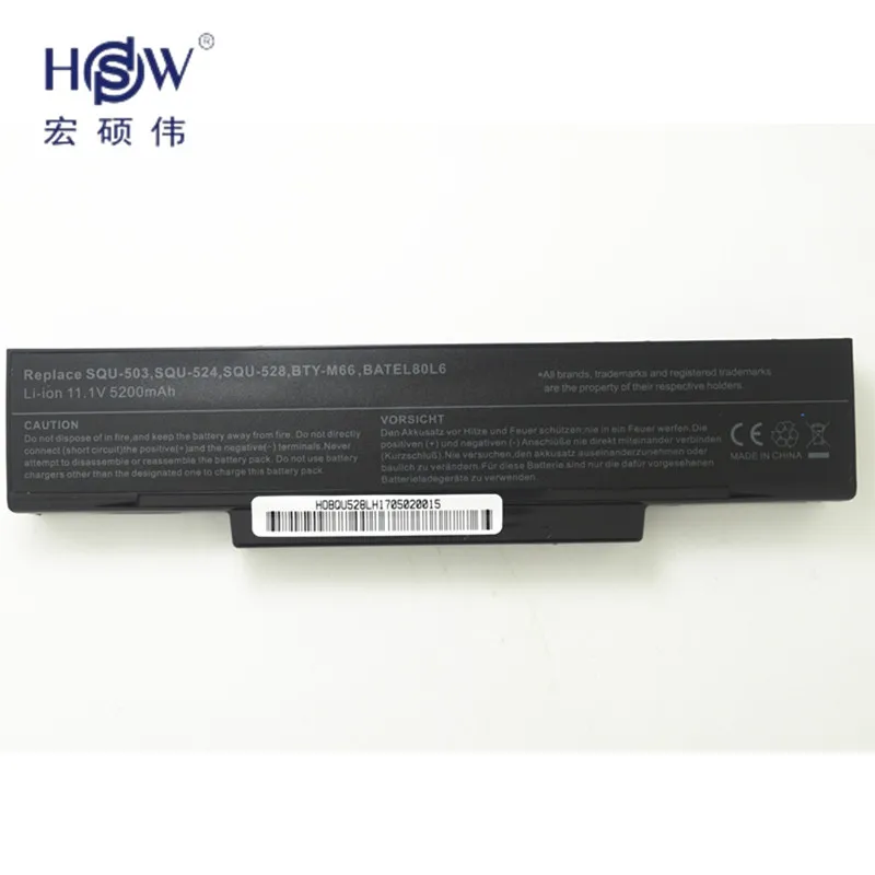 HSW Аккумулятор для ноутбука oem Aaus E500 EB500 ED500 M740BAT-6 M660BAT-6 M660NBAT-6 SQU-524 SQU-528 SQU-529 SQU-718 BTY-M66