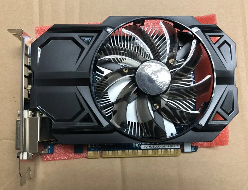 Бывшая в употреблении Видеокарта GTX 750 1 ГБ бит GV N750OC 1G DDR5 видеокарты для nVIDIA Geforce