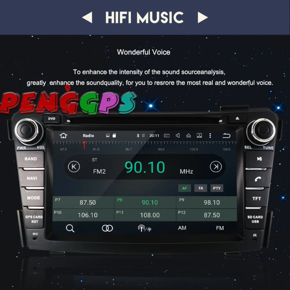 Новейший Android 8 0 7 1 автомобильный радиоприемник gps навигация dvd плеер для HYUNDAI I40 I 40