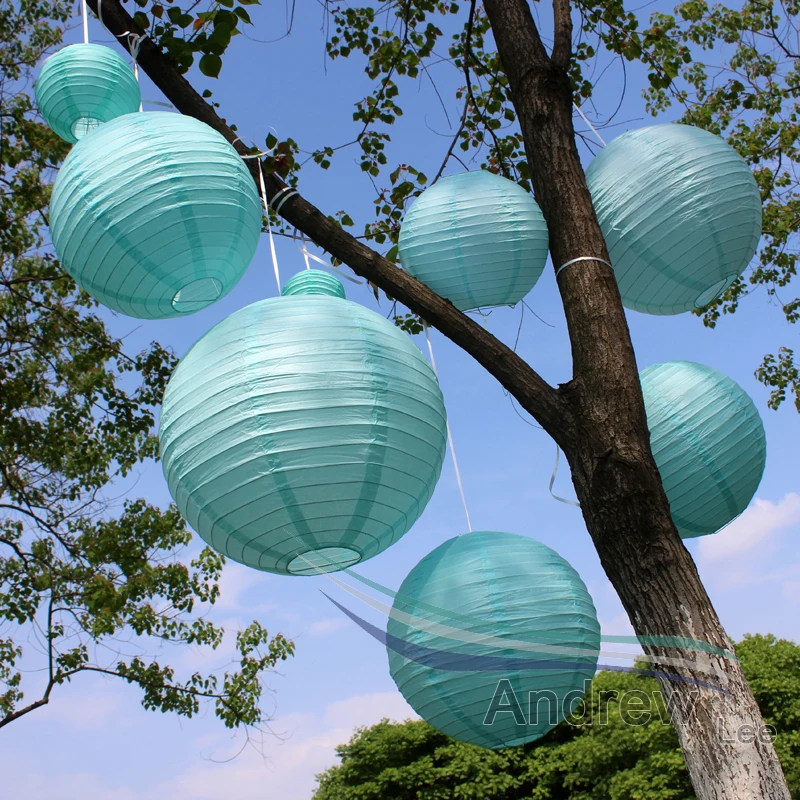 7 шт./лот небесно голубые фонарики китайские традиционные свадебные круглые