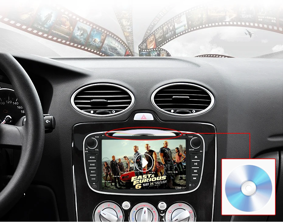 Junsun " Android 8,1 2 Din 2+ 32GB Автомобильный мультимедийный плеер gps Navi Авто DVD Радио для Ford Focus Mondeo S-Max C-Max Galaxy Kuga