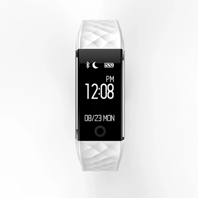 S2 Bluetooth 4,0 Smart Браслет монитор сердечного ритма OLED Фитнес шаг браслет для Android IOS Телефон pk fitbits MIBAND 3 - Цвет: white