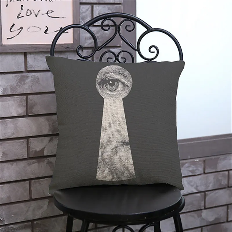 Q Cover Ретро rosenthal Piero fornasetti Европейский декоративный чехол на диванную подушку Чехол на подушку для офисного стула винтажная наволочка для домашнего декора e699 - Цвет: Q Cover