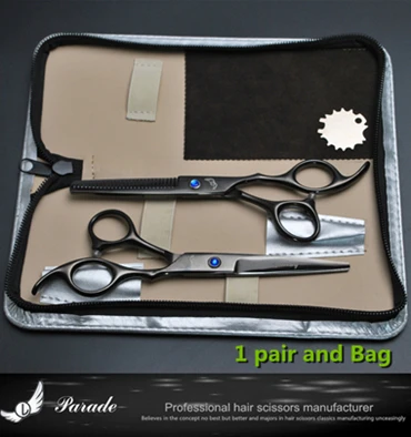 1 pair and Bag Парад 6 дюймов режущий истончение инструмент для укладки радужные ножницы для волос Профессиональные Парикмахерские ножницы - Цвет: 1 pair and Bag