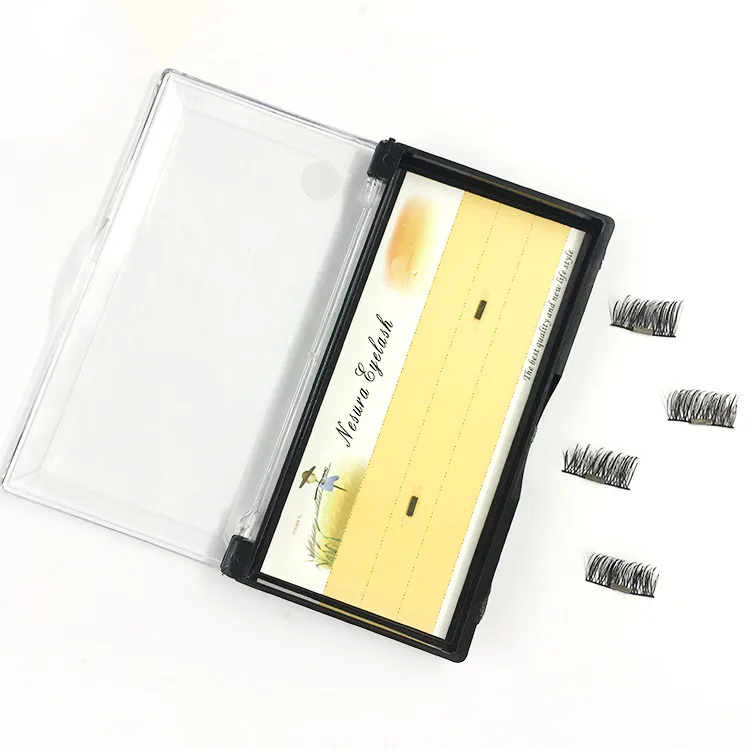 4pcs/pair Magnetic Eyelashes with 1 Magnet Half Hair Natural 3D false Handmade eyelashes False Eye Lashes HP722 | Красота и здоровье