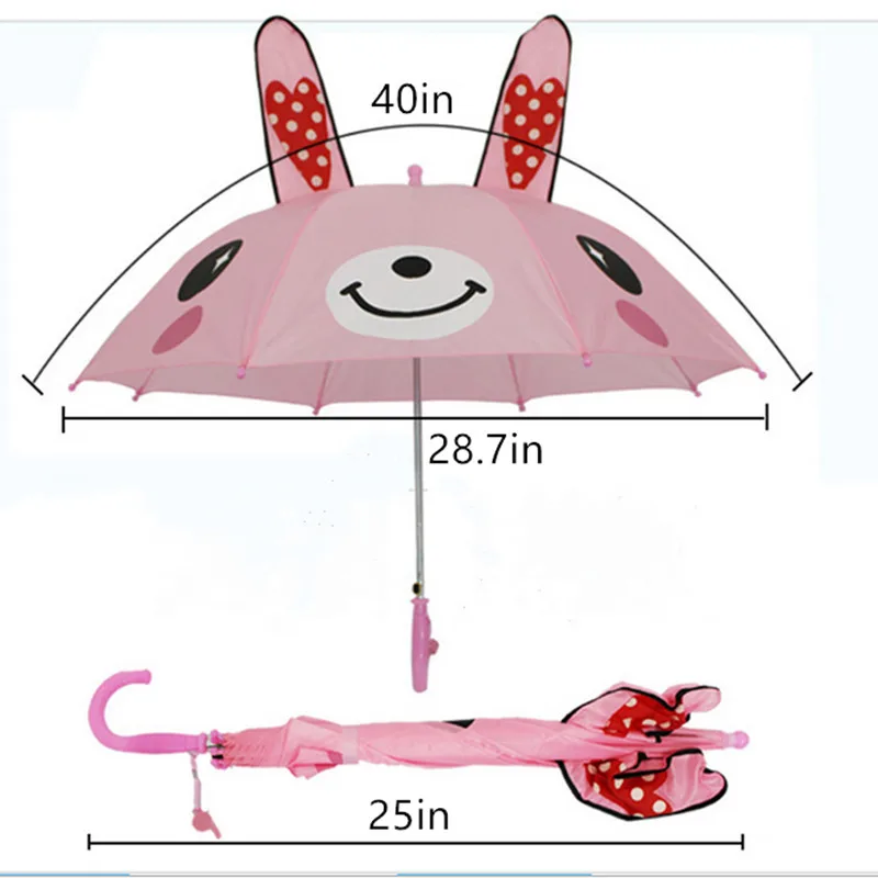 Детский зонтик с длинной ручкой 3D ушной моделирующий детский зонт для мальчиков