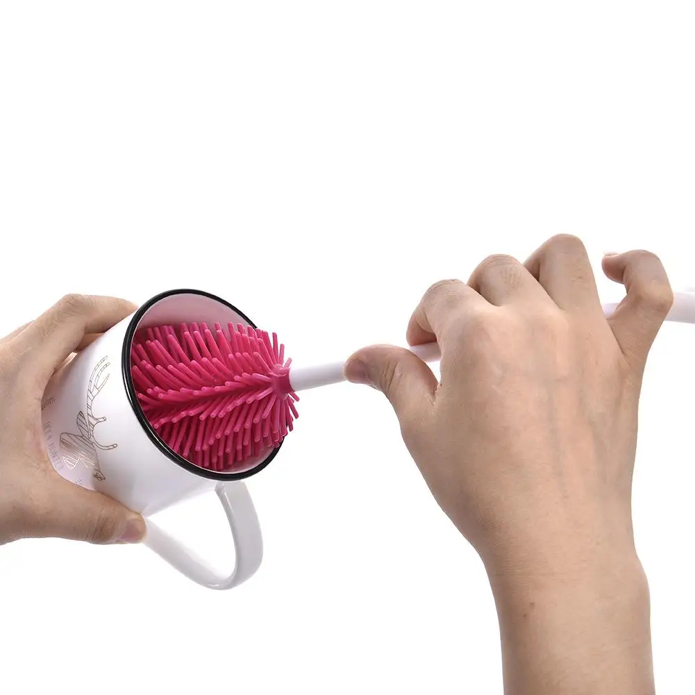 ПЭТ термос щетка силиконовая для чистки бутылки очиститель воды чашки чистящие