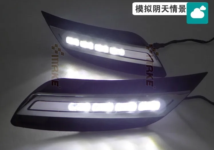 12 В 6000 К светодиодный DRL Дневной ходовой светильник чехол для Roewe 550 противотуманная фара рамка противотуманный светильник Стайлинг автомобиля