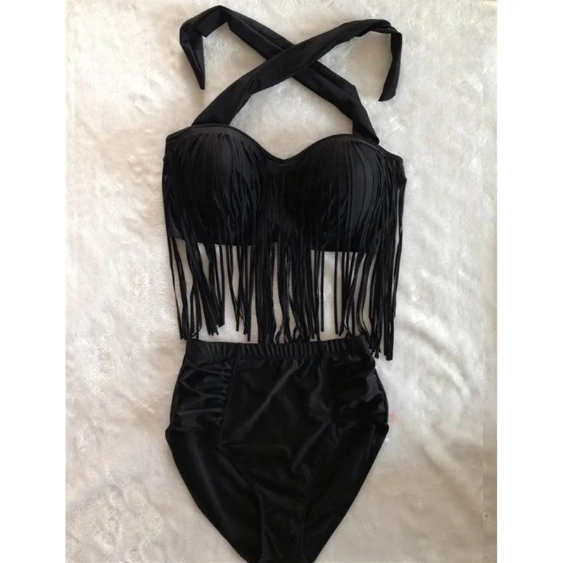 UMLIFE Большая распродажа сексуальное бикини большого размера бахрома купальник с