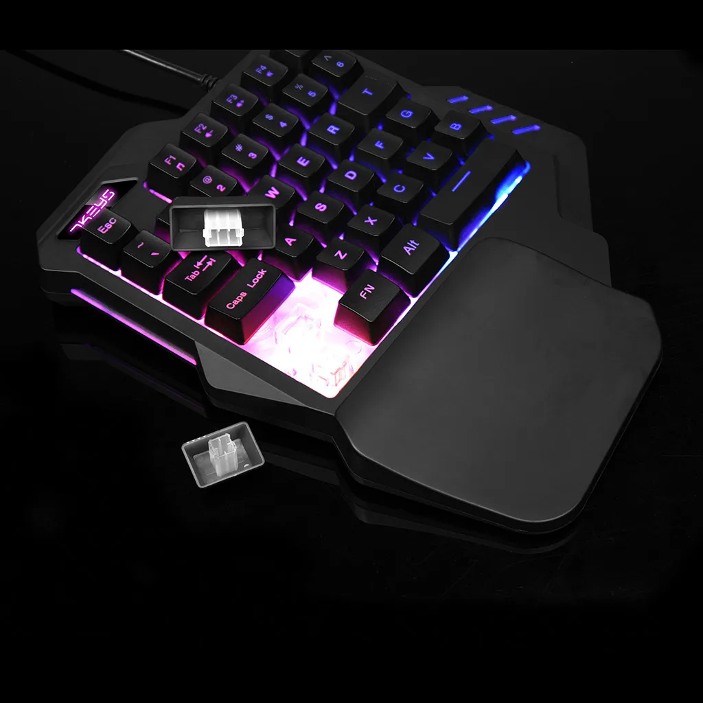 VOBERRY G30 Cable Game RGB LED подсветка клавиатуры пленочная клавиатура профессиональная