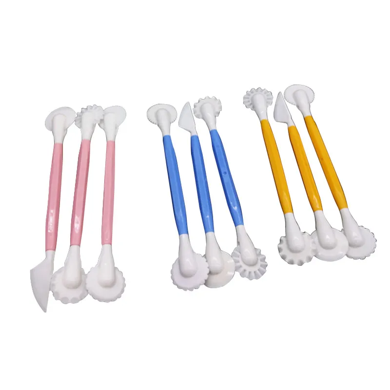 3 шт./компл. пластиковая ручка для украшения свадебного торта 6 узоров цветок