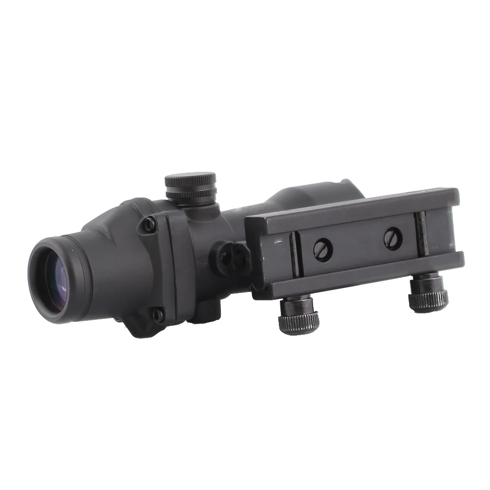 Охотничий Прицел ACOG 4X32 настоящая красная зеленая ткань оптика боковая иллюминация шеврон сетка тактический оптический прицел с