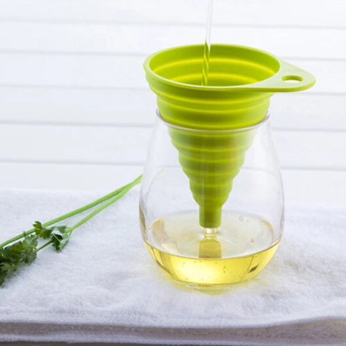 Новое поступление мини Силиконовый гель Складная стильная Воронка практичный