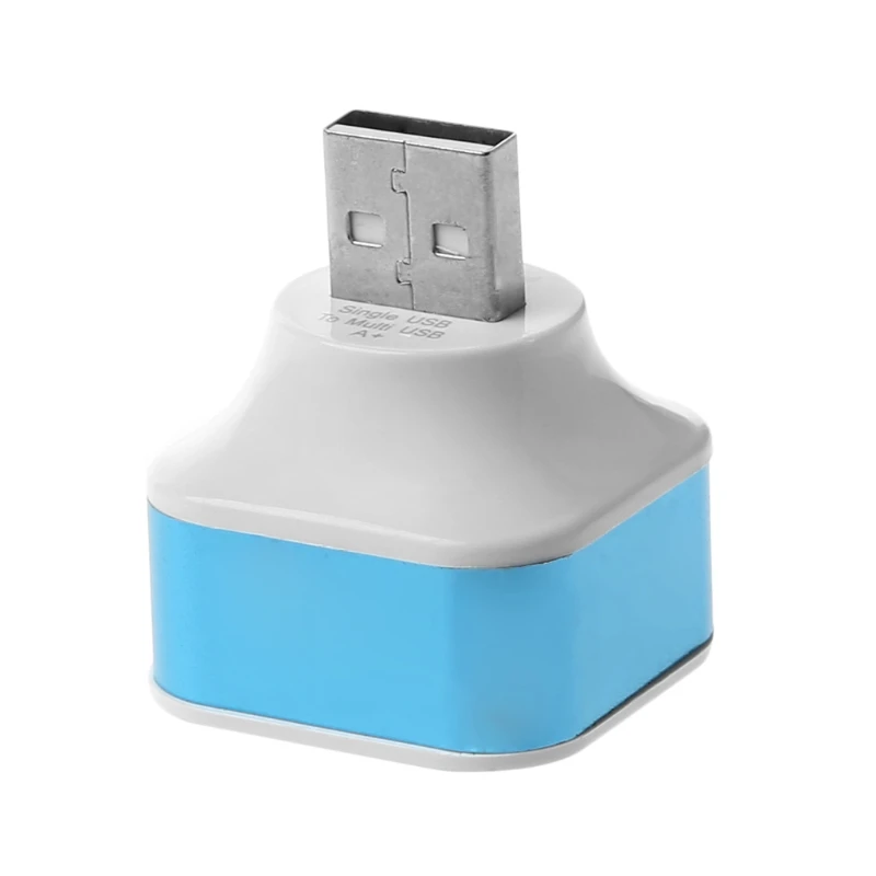 1 шт мини 3-Порты и разъёмы USB 2,0 концентратор переходник разветвитель расширительный бак для ПК ноутбука MacBook высокого Скорость - Цвет: Синий