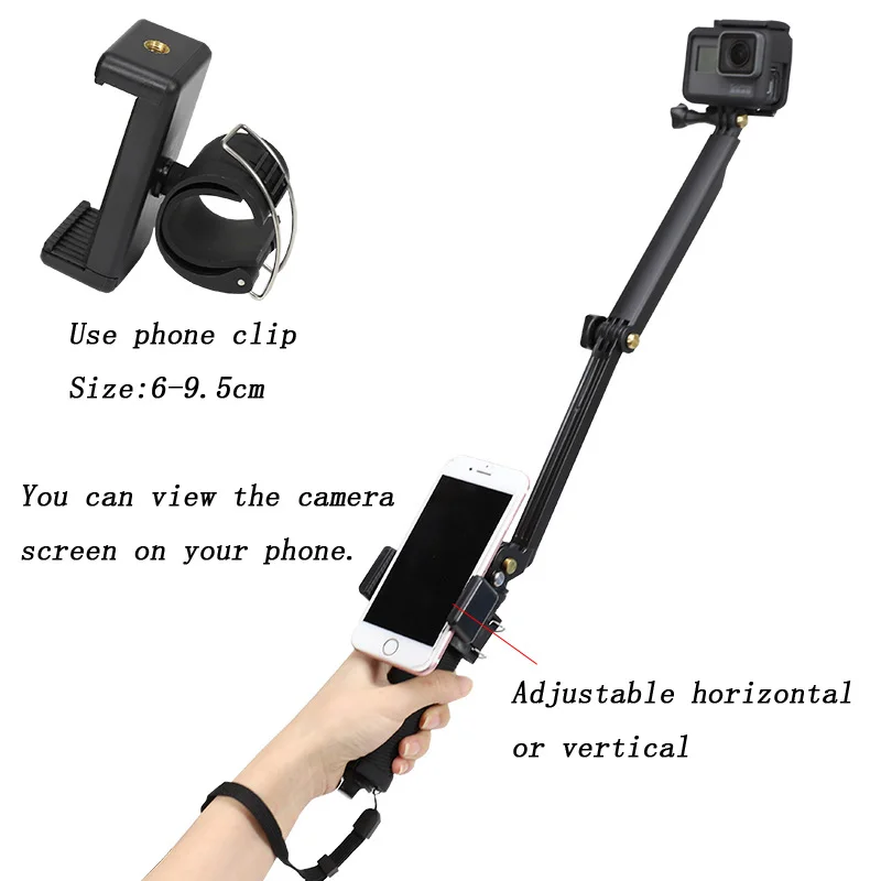 3 Way сцепление Водонепроницаемый монопод палка для селфи экшн камеры Gopro Hero 9 8 7 6 5 4