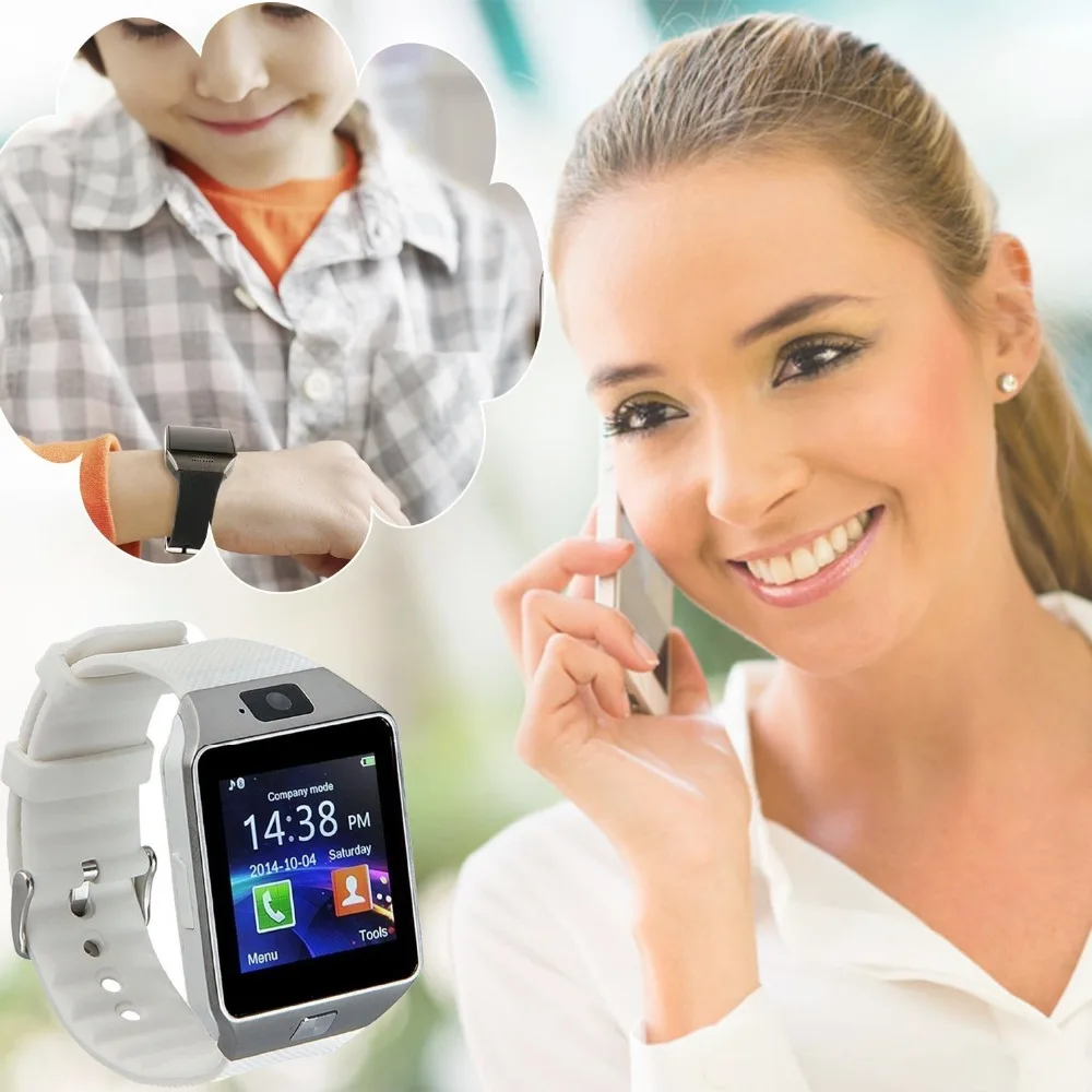 DZ09 Смарт часы с Камера Bluetooth 3.0 Поддержка сим-карты TF карты наручные для Apple IOS и