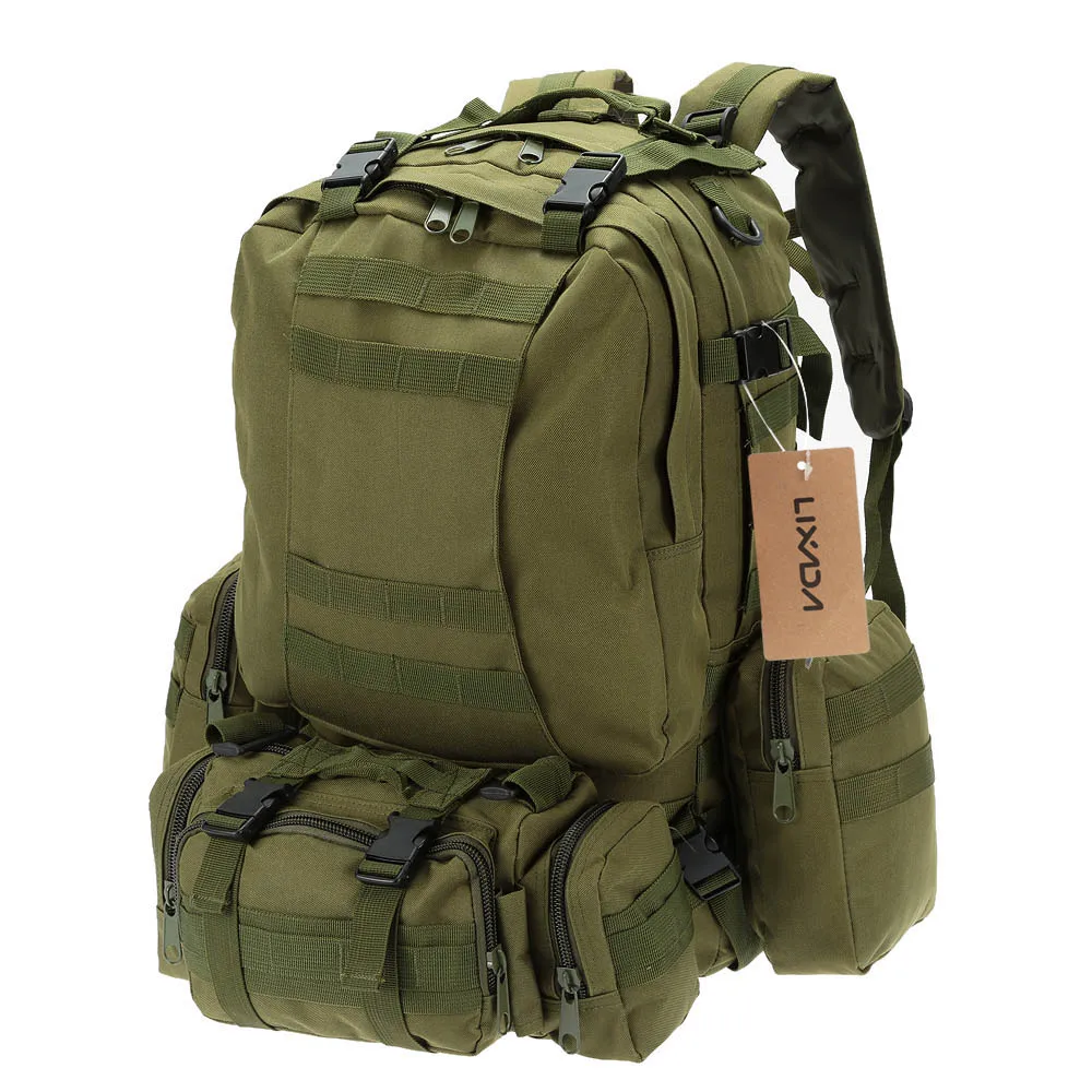 50L походные сумки для кемпинга, военный тактический рюкзак, рюкзак, сумка для походов, кемпинга, водонепроницаемые сумки, 600D камуфляж