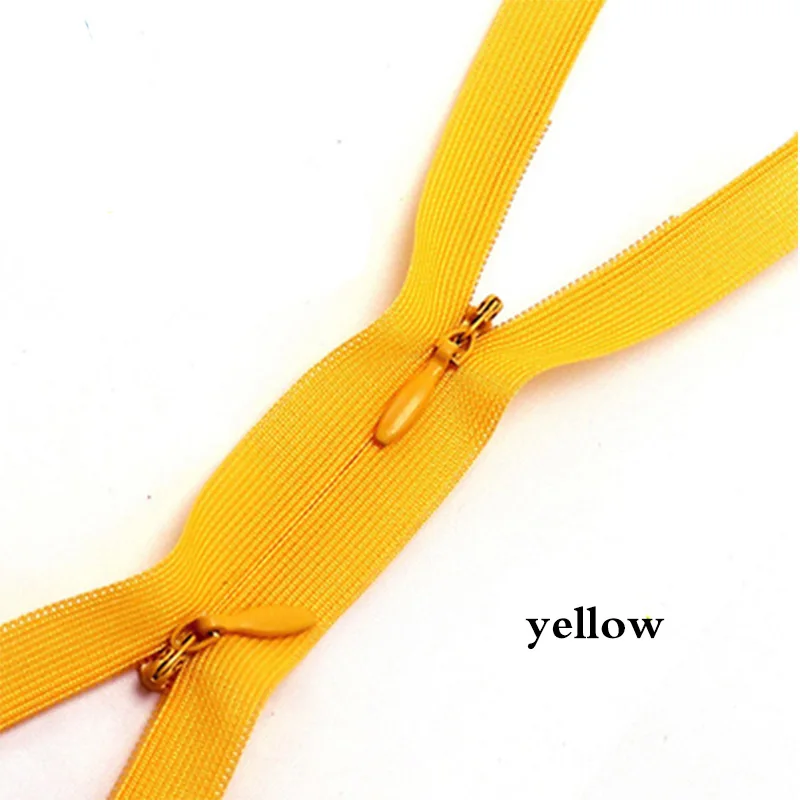 yellow 10 шт. детская одежда с двойной головкой, невидимая молния, 60 см, длинное летнее платье, платье для грудного вскармливания, рюкзак - Цвет: yellow