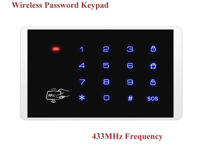K16 RFID сенсорная клавиатура беспроводная клавиатура на пароле для наших Беспроводной PSTN GSM сигнализация системы охранной сигнализации