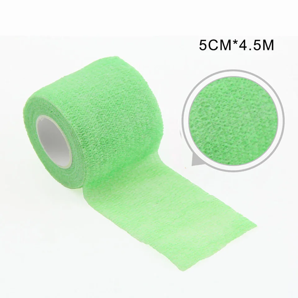 Fluorescent Green Loogdeel 1 шт., водонепроницаемая медицинская терапия, самоклеющаяся повязка, мышечная лента, для пальцев, суставов, обертывание, аптечка, для домашних животных, эластичная повязка - Цвет: Fluorescent Green