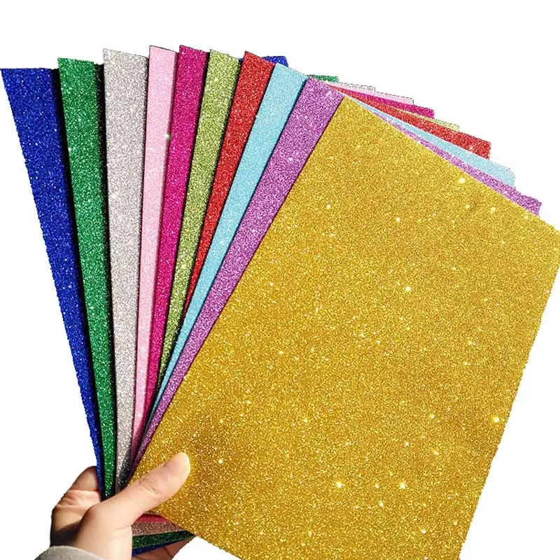 10Pcs Mixed 10 шт. флэш порошок картонная бумага блеск Ремесла бумажный порошок ручной работы DIY материал без наклейки детская игрушка - Цвет: 10Pcs Mixed