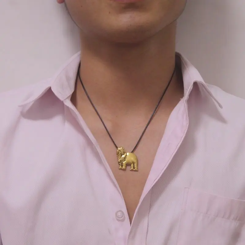 Ожерелье Mdogm в виде старой английской овчарки кулон собаки античное золото