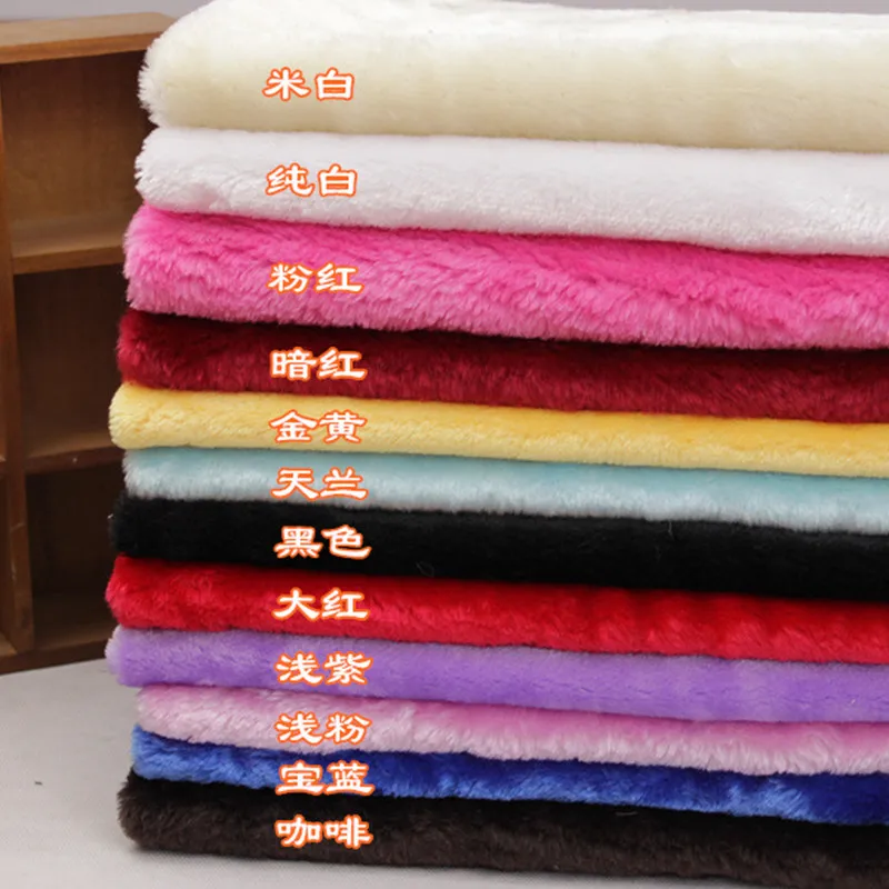 Длиной 1 метр плюшевые Ткань 100% полиэстер мягкий ворс 160 см Широкий для ткани