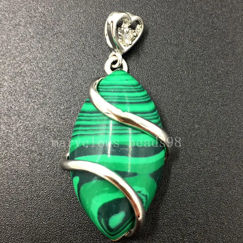 Опаловый кристалл малахит лазурит тигры глаз Howlite женский и мужской кулон бисер