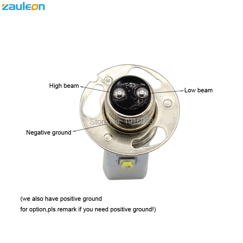 Zauleon 1 шт. светодиодный P30D лампочка APF для мотоцикла головной фонарь 970LM 6V 12V DC