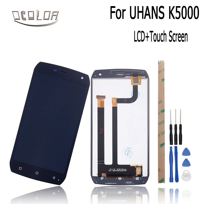 Ocolor для uhans K5000 ЖК дисплей Дисплей и Сенсорный экран + Инструменты клей 100%