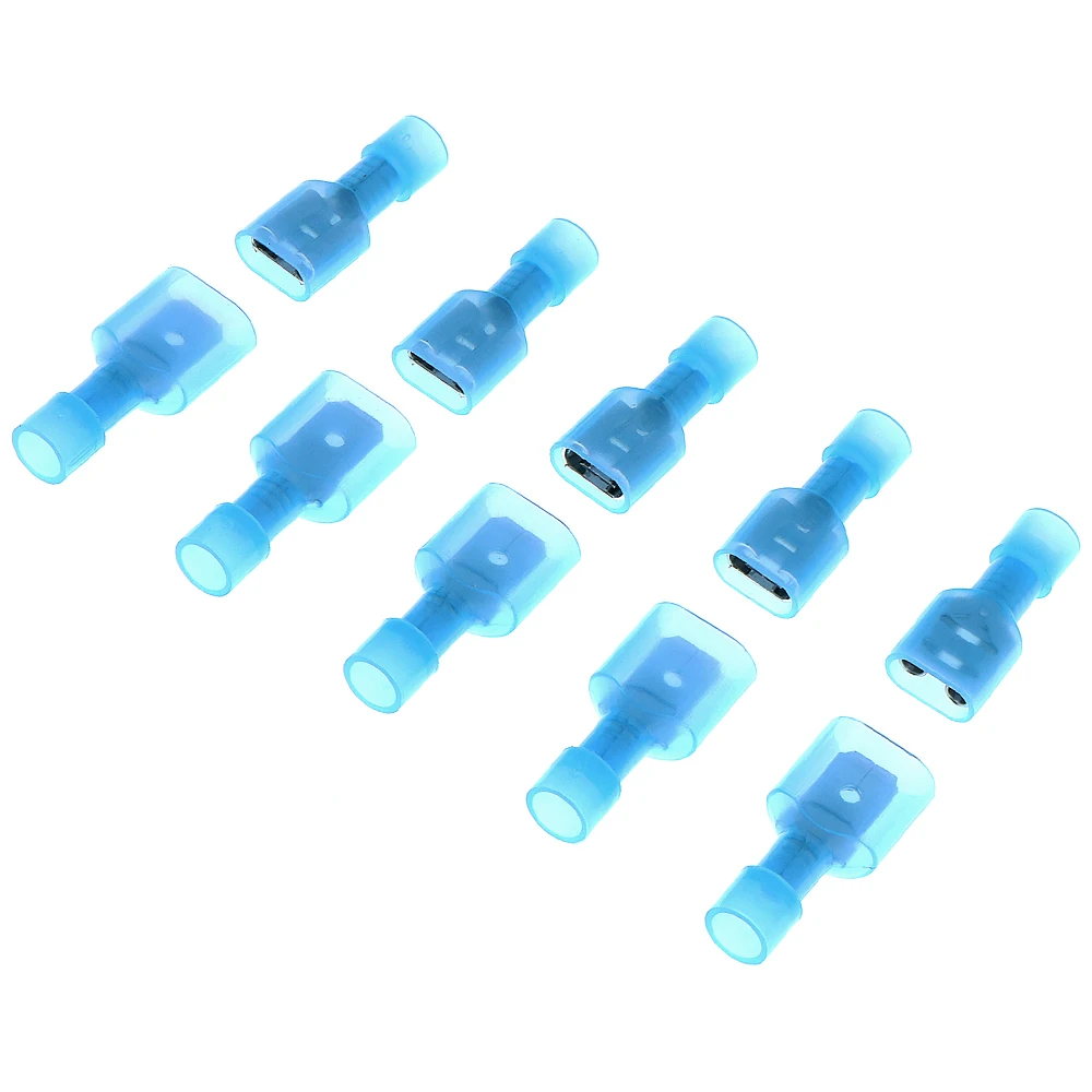 Комплект нейлоновых наконечников 16-14 AWG Blue 50 шт. полностью изолированный провод