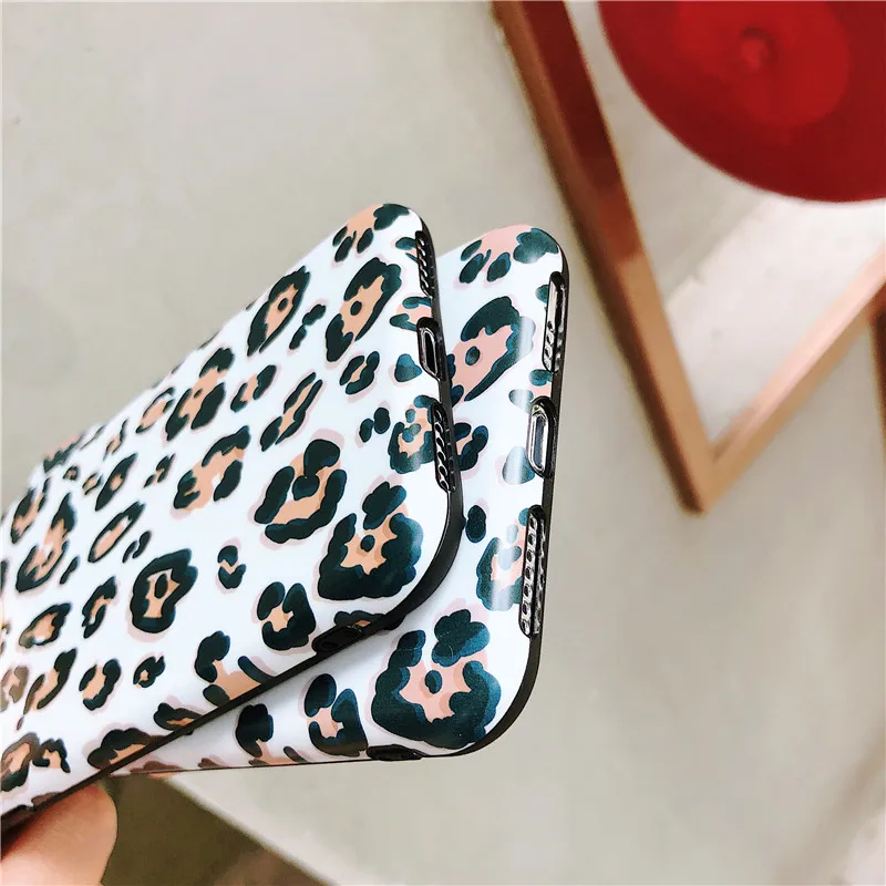 FLYKYLIN Leopard Case For iphone XS Max X XR 6 6S 7 8 Plus Phone Cases Retro Art Flwoers Back Cover Soft TPU Silicone Coque Capa |