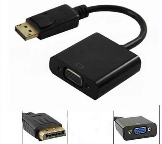 100 шт. Thunderbolt DisplayPort DP to VGA кабель конвертер Папа мама адаптер для ноутбука