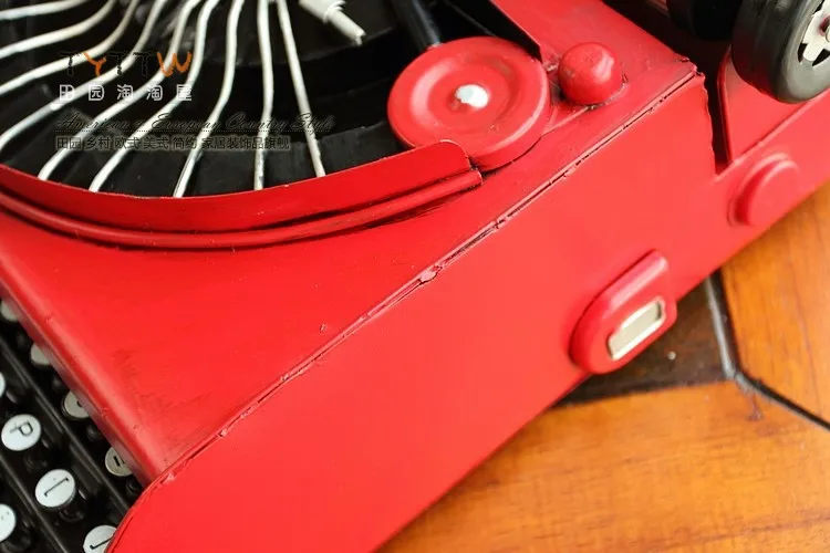 Натуральная кожа большие размеры железная модель пишущей машинки Тип Европа