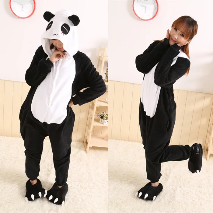 New Adult Animal Panda Sleepsuit Cosplay Onesie Sleepwear Pajama For Women Unisex Pajamas Cartoon Anime Homewear Pyjamas | Тематическая