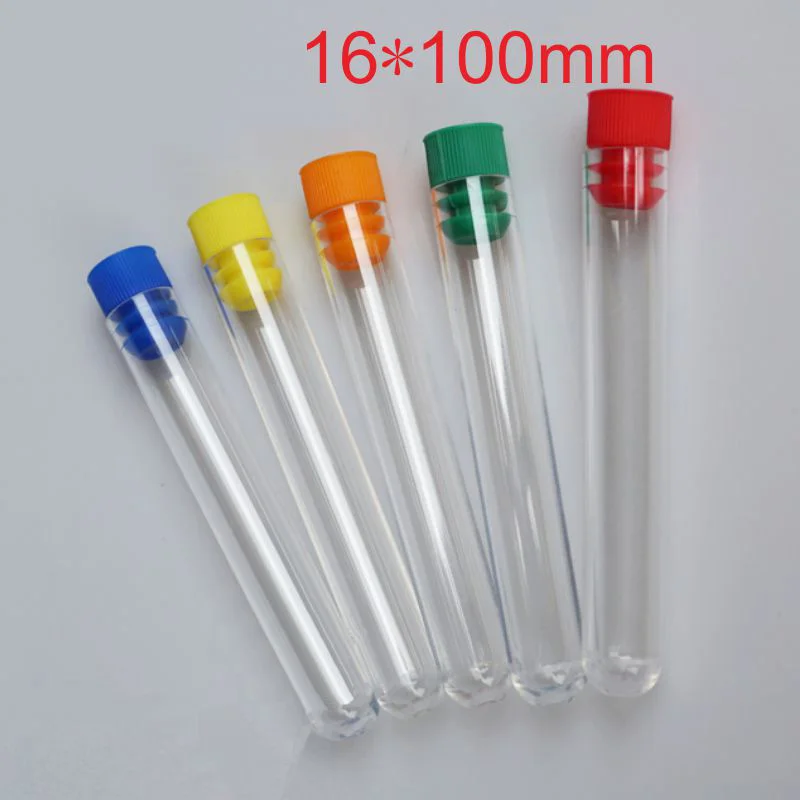 Пробирка пластиковая 30 шт./лот 16*100 мм с заглушкой пробирка из твердого пластика