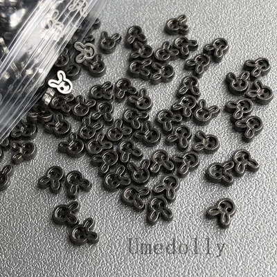 Gun black 10 шт./лот 4 мм ультра-Маленький Кролик Мини-Пряжка ручной работы DIY BJD Blyth куклы-Барби пуговицы для одежды Швейные аксессуары - Цвет: Gun black