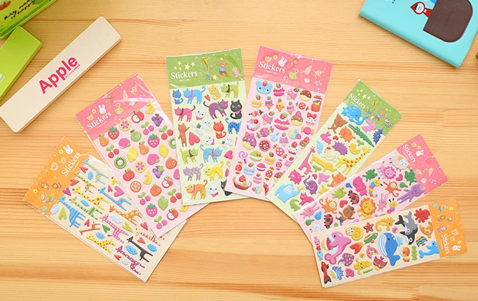 Милые Мультяшные 3D наклейки в виде пузырьков с животными DIY дневник альбом для