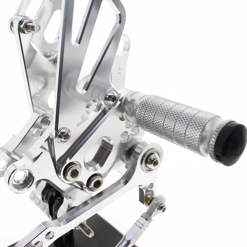 Для Aprilia RSV4 RSV4RF 2009- 2013 CNC Алюминиевые Регулируемые мотоциклетные задние комплекты подножки педали подставка для ног