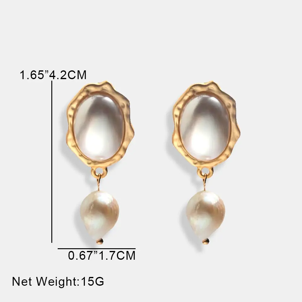 JUST FEEL модные жемчужные Висячие серьги для женщин Boho золотого цвета винтажные Необычные геометрические серьги-капельки Свадебные украшения