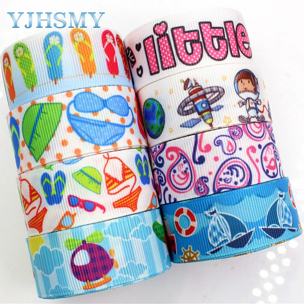YJHSMY F 17609 510 22 мм 10 ярдов мультфильм печатных grosgrain ленты DIY ручной работы