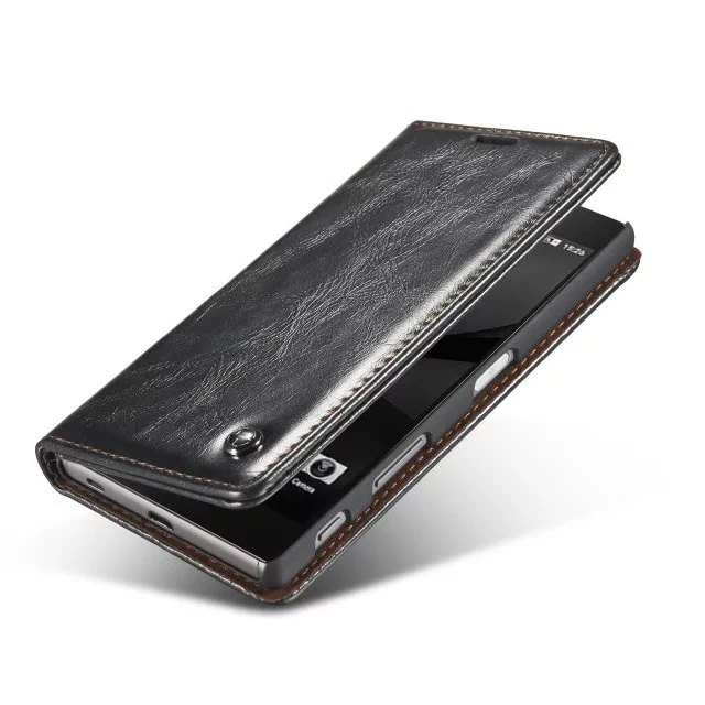 For Sony Z5 Case Luxury Magnetic Auto Flip Original Mobile Phone Cases Xperia Cover Genuine Leather Wallet Bag | Мобильные телефоны