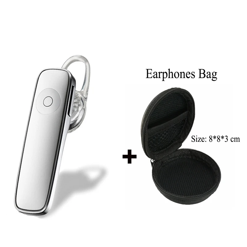 White With Bag Bluetooth наушники беспроводные Heaphones для huawei M165 Bluetooth гарнитура для телефона Беспроводные наушники с микрофоном для Xiaomi - Цвет: White With Bag