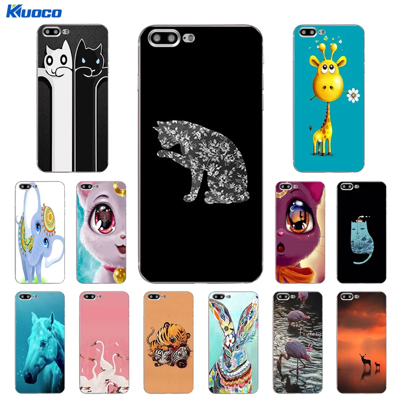 Сделай Сам для Apple iPhone 7/8 Plus X чехол телефона 5C 5S SE 10 мягкий TPU 6 6S с принтом животных |