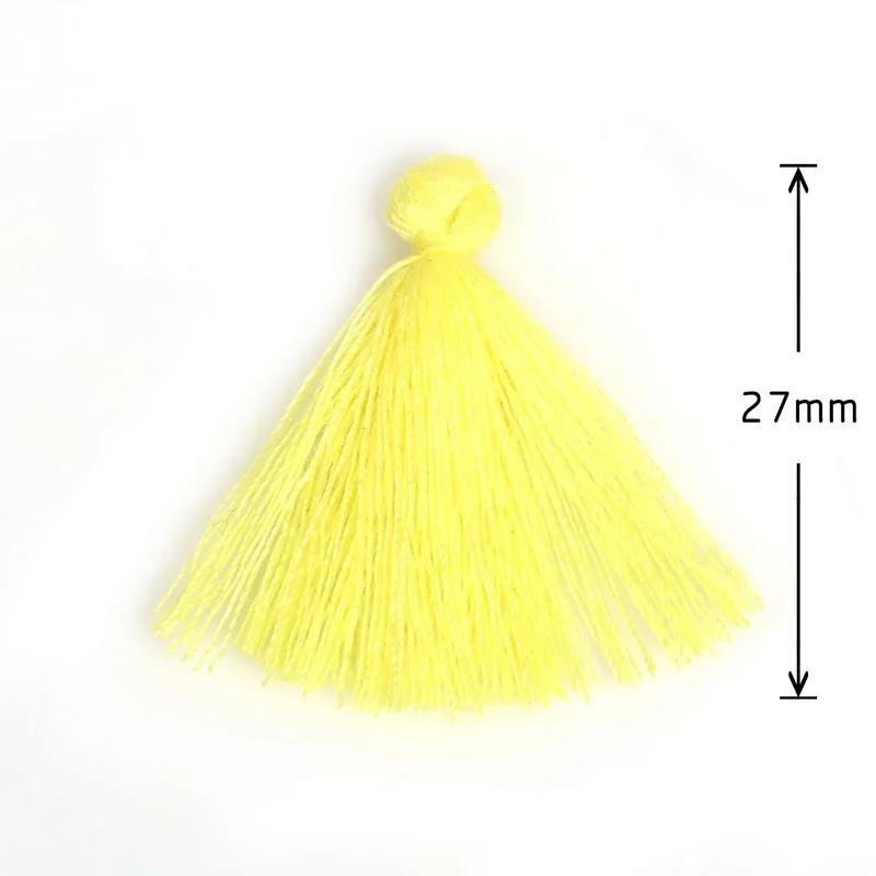 50 шт./лот 27 мм кисточки хлопок Подвески кулон искусственный шелк атлас для